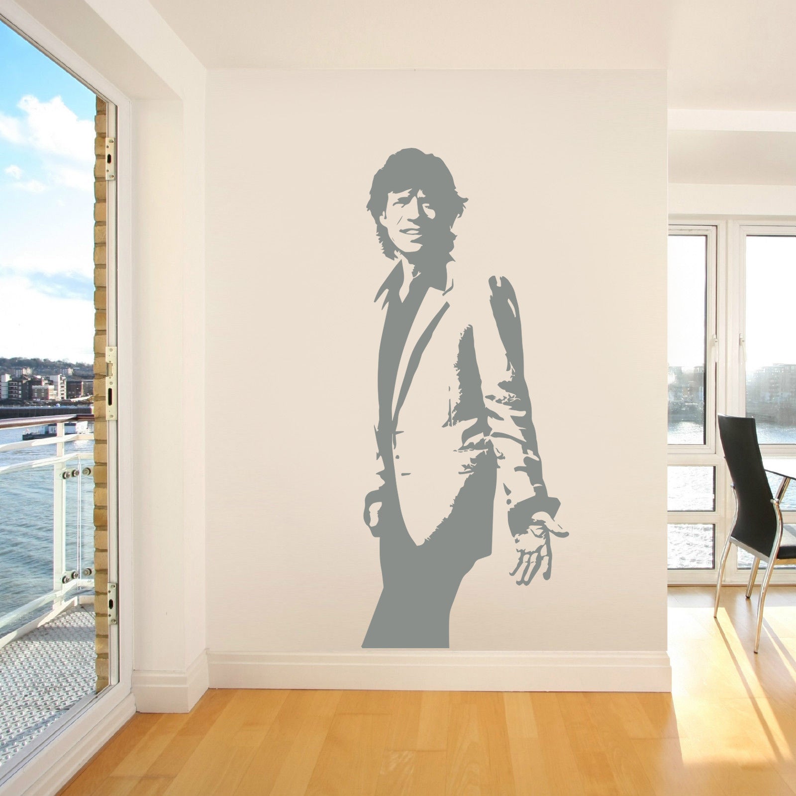 Rock Singer Wall Sticker Decal Stencil Silhouette ST133