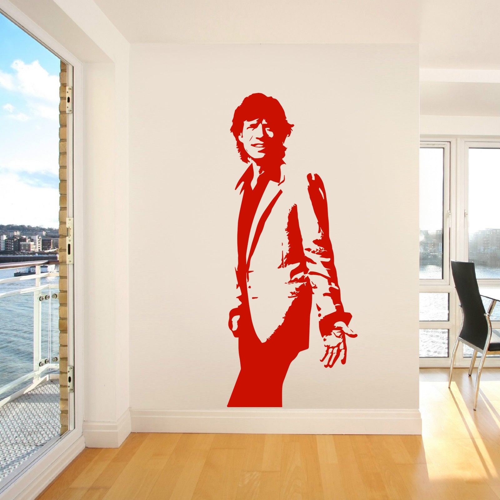 Rock Singer Wall Sticker Decal Stencil Silhouette ST133