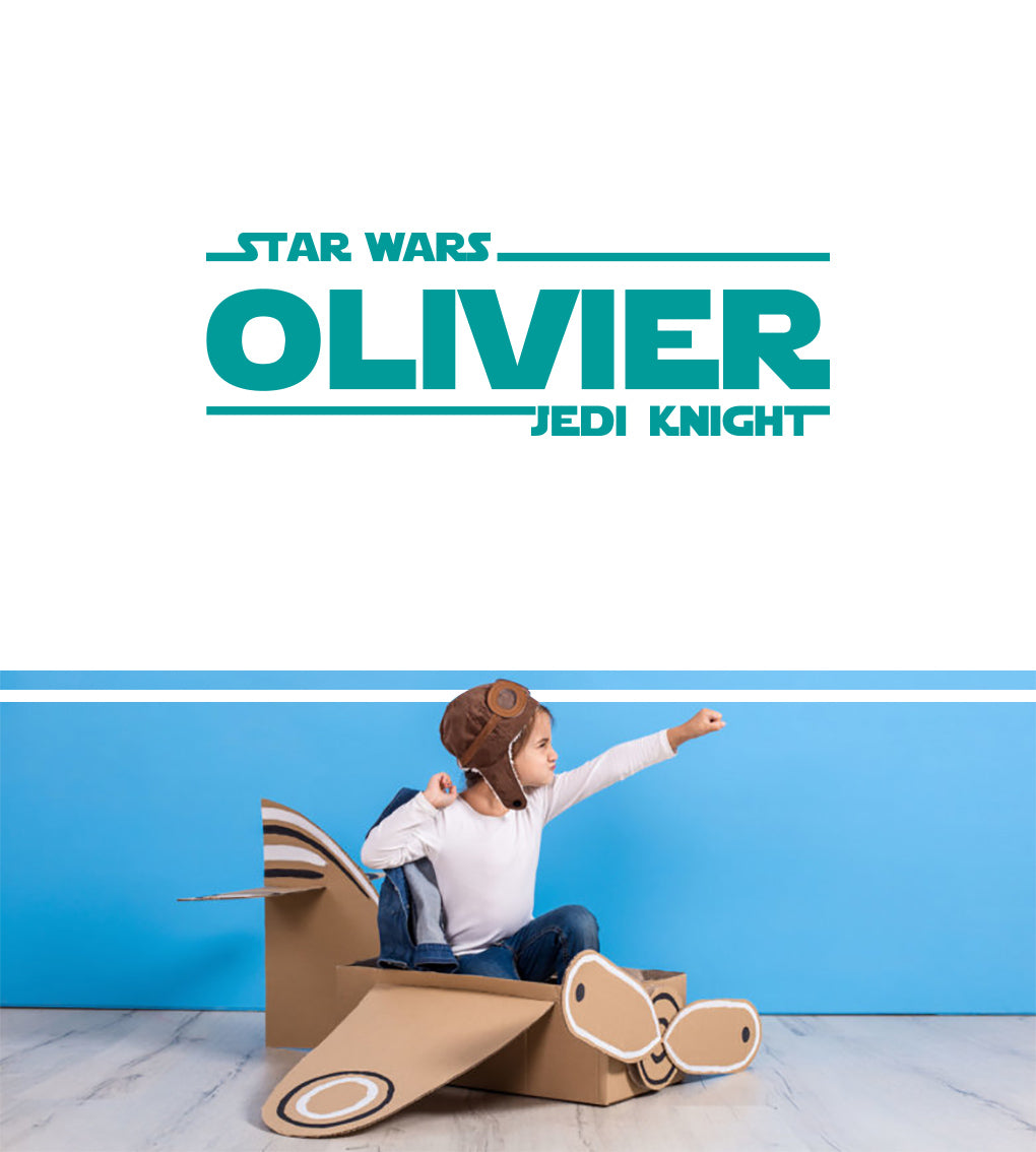 Personalized Star Wars Name Wall Sticker Decal Stencil Silhouette SQ104