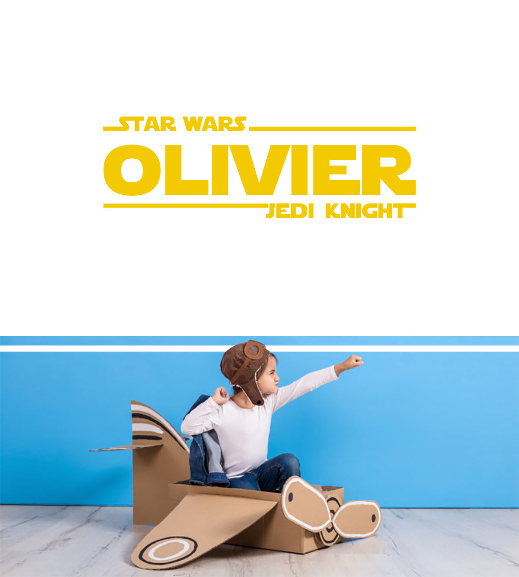 Personalized Star Wars Name Wall Sticker Decal Stencil Silhouette SQ104