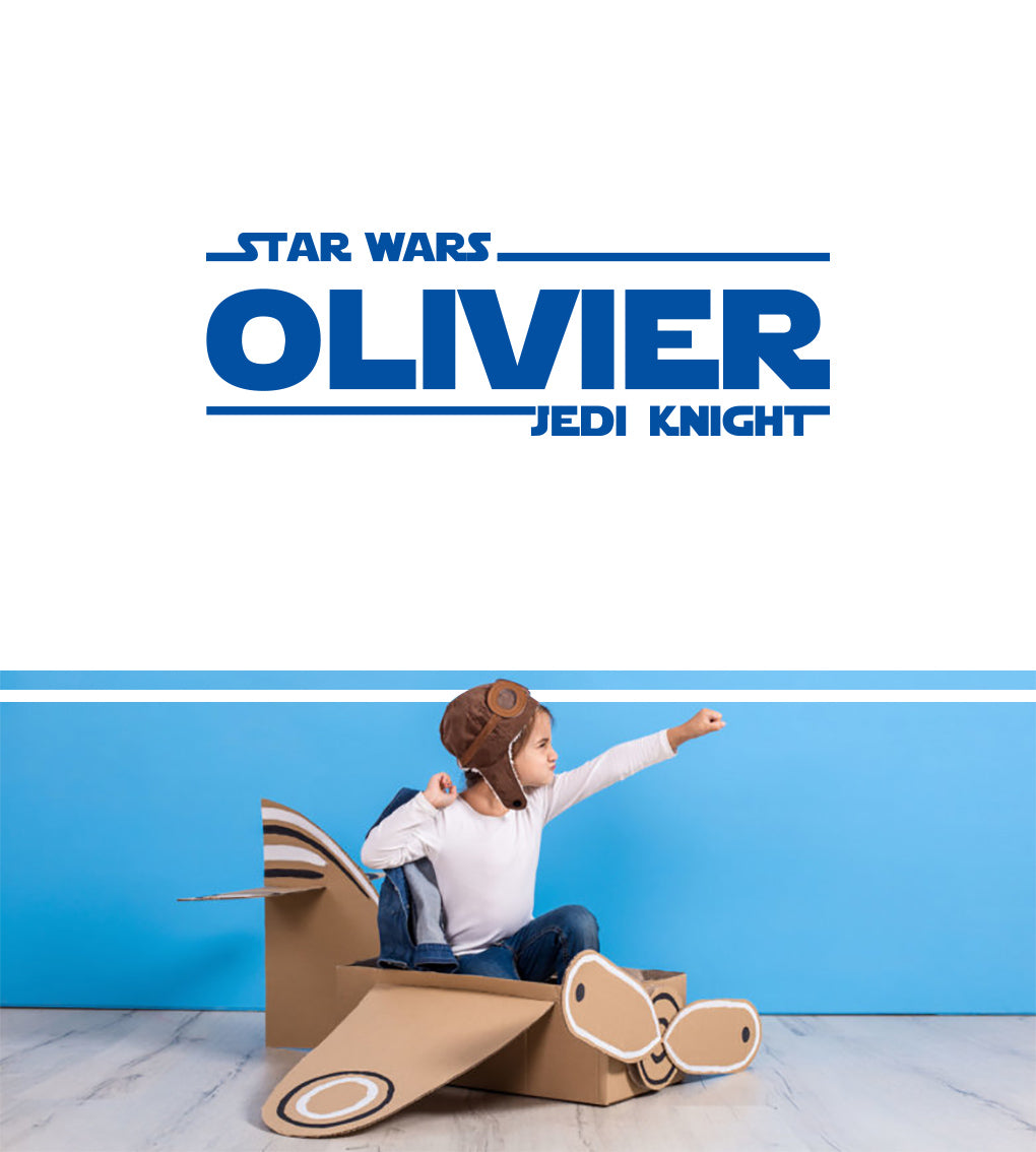 Personalized Star Wars Name Wall Sticker Decal Stencil Silhouette SQ104