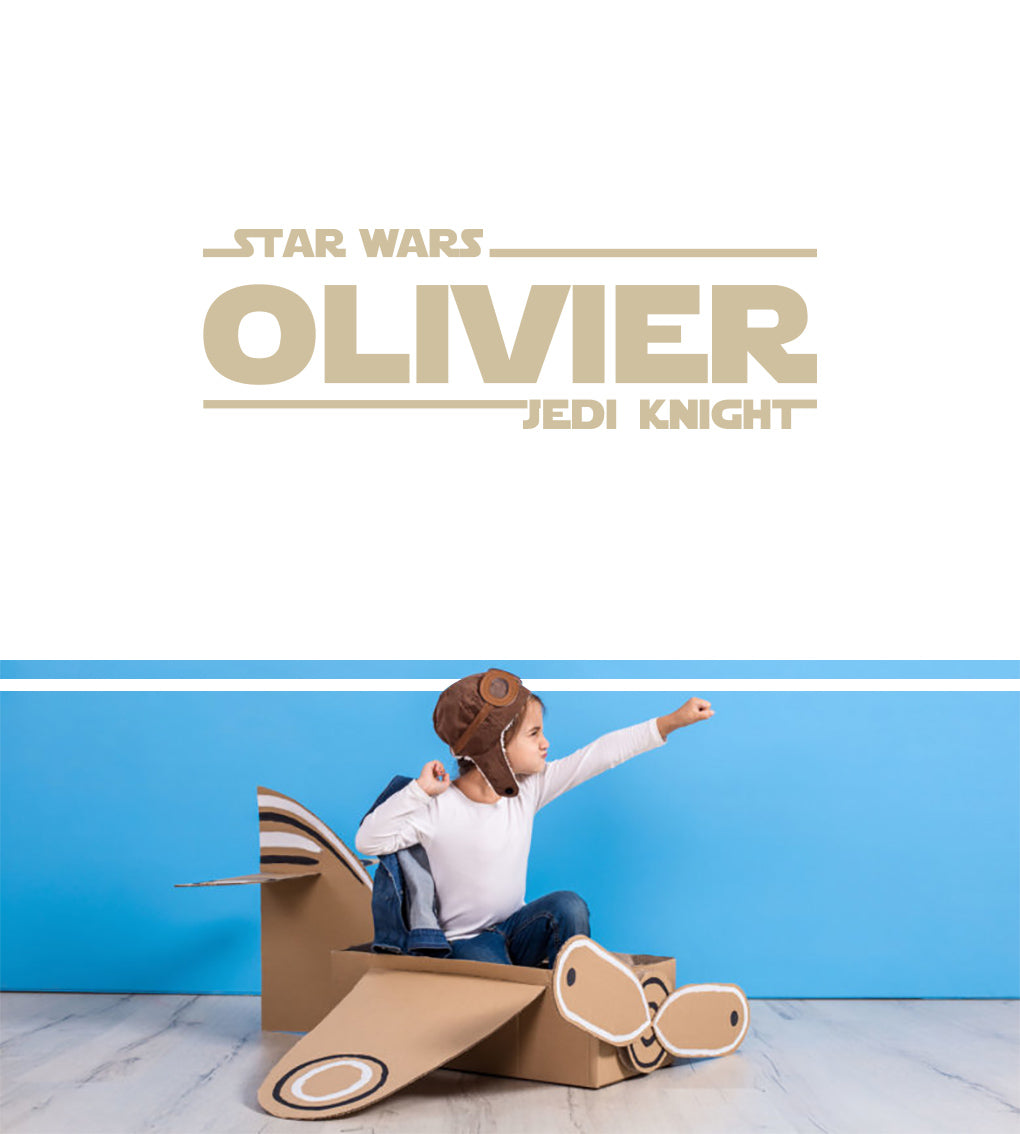 Personalized Star Wars Name Wall Sticker Decal Stencil Silhouette SQ104