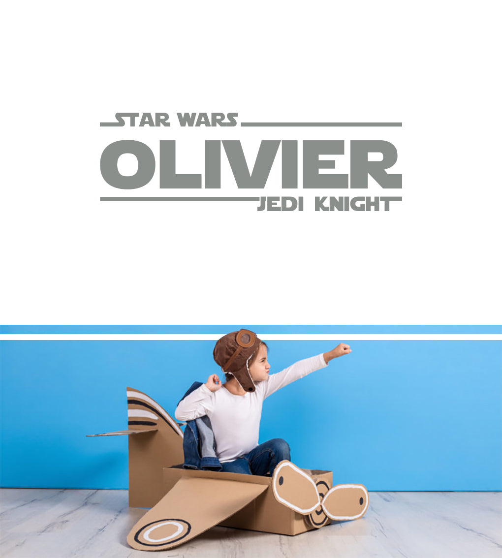 Personalized Star Wars Name Wall Sticker Decal Stencil Silhouette SQ104