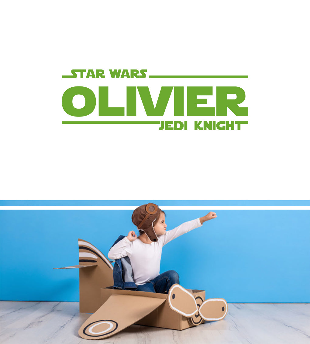 Personalized Star Wars Name Wall Sticker Decal Stencil Silhouette SQ104