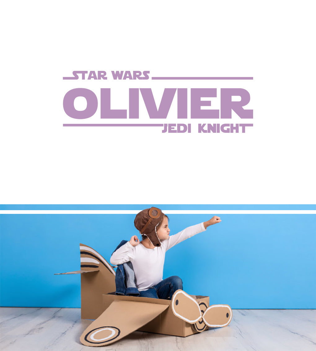 Personalized Star Wars Name Wall Sticker Decal Stencil Silhouette SQ104