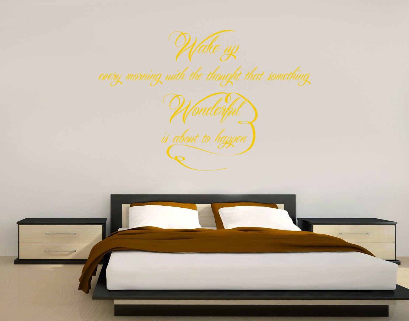 WAKE UP EVERY MORNING Inspirational Quotes Wall Sticker Decal SQ111
