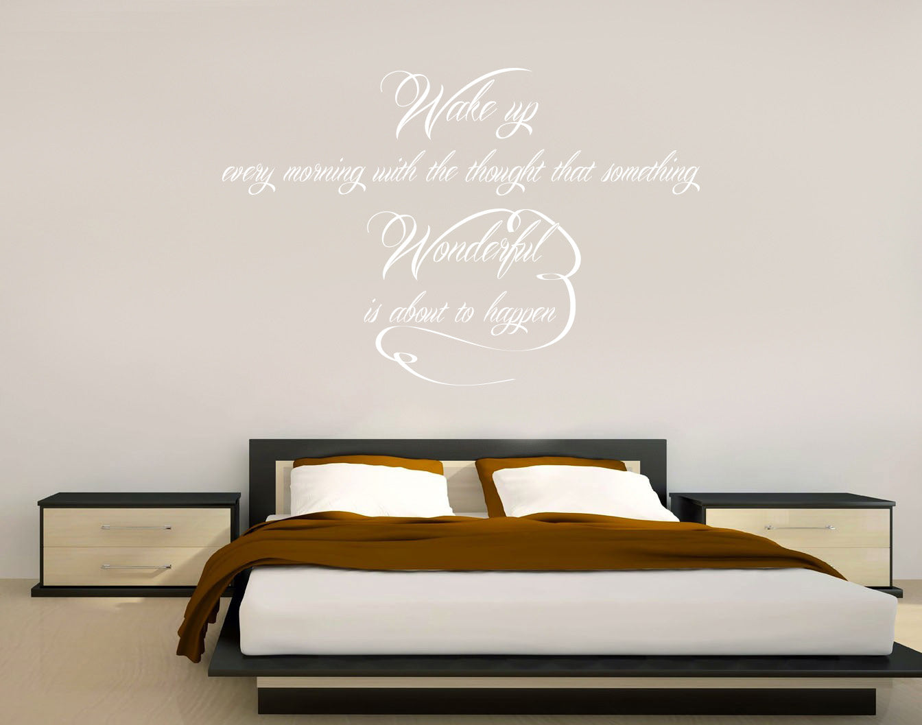 WAKE UP EVERY MORNING Inspirational Quotes Wall Sticker Decal SQ111