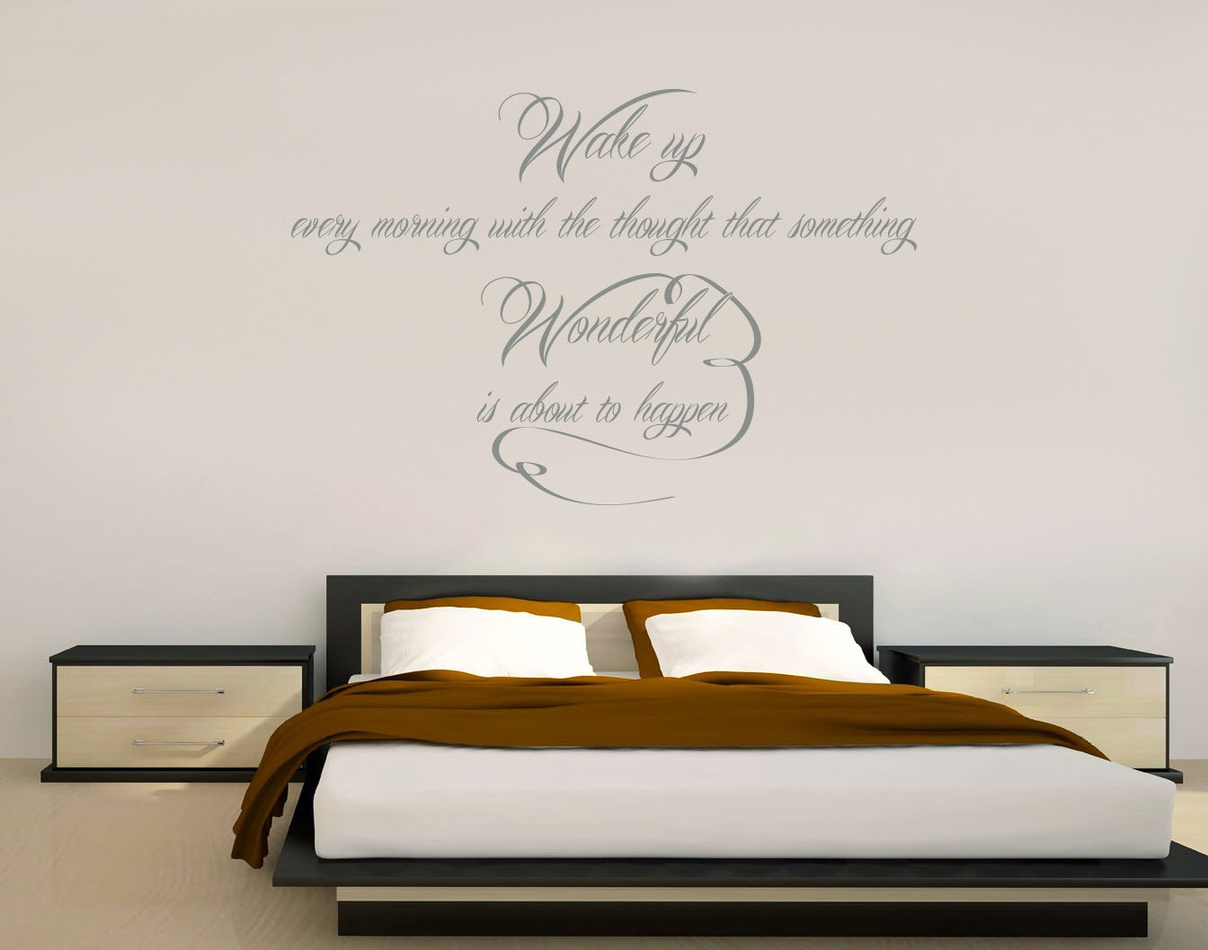 WAKE UP EVERY MORNING Inspirational Quotes Wall Sticker Decal SQ111