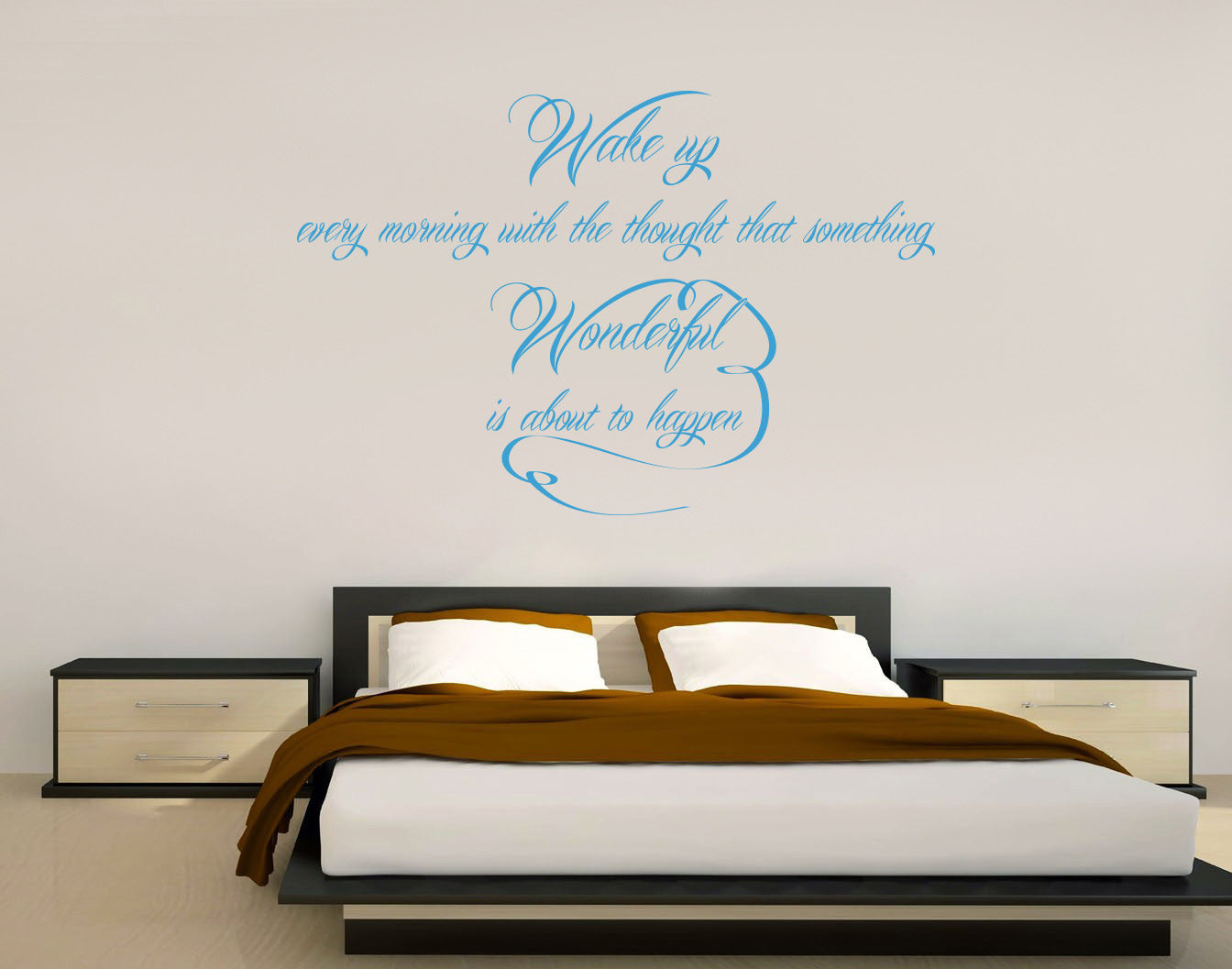 WAKE UP EVERY MORNING Inspirational Quotes Wall Sticker Decal SQ111