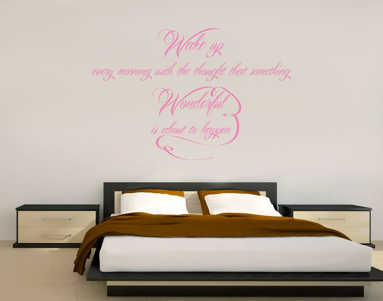 WAKE UP EVERY MORNING Inspirational Quotes Wall Sticker Decal SQ111
