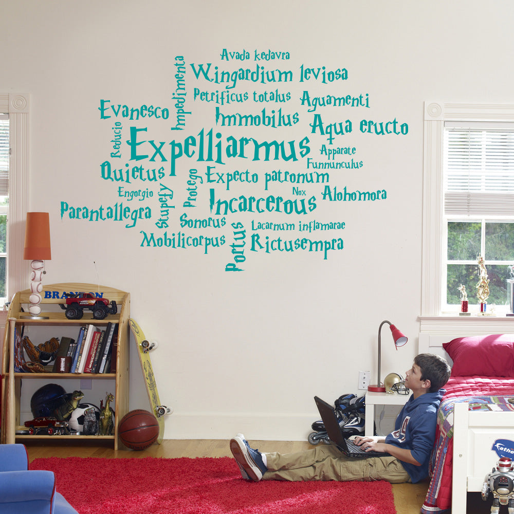 Harry Potter Spells Inspirational Quotes Wall Sticker Decal SQ113