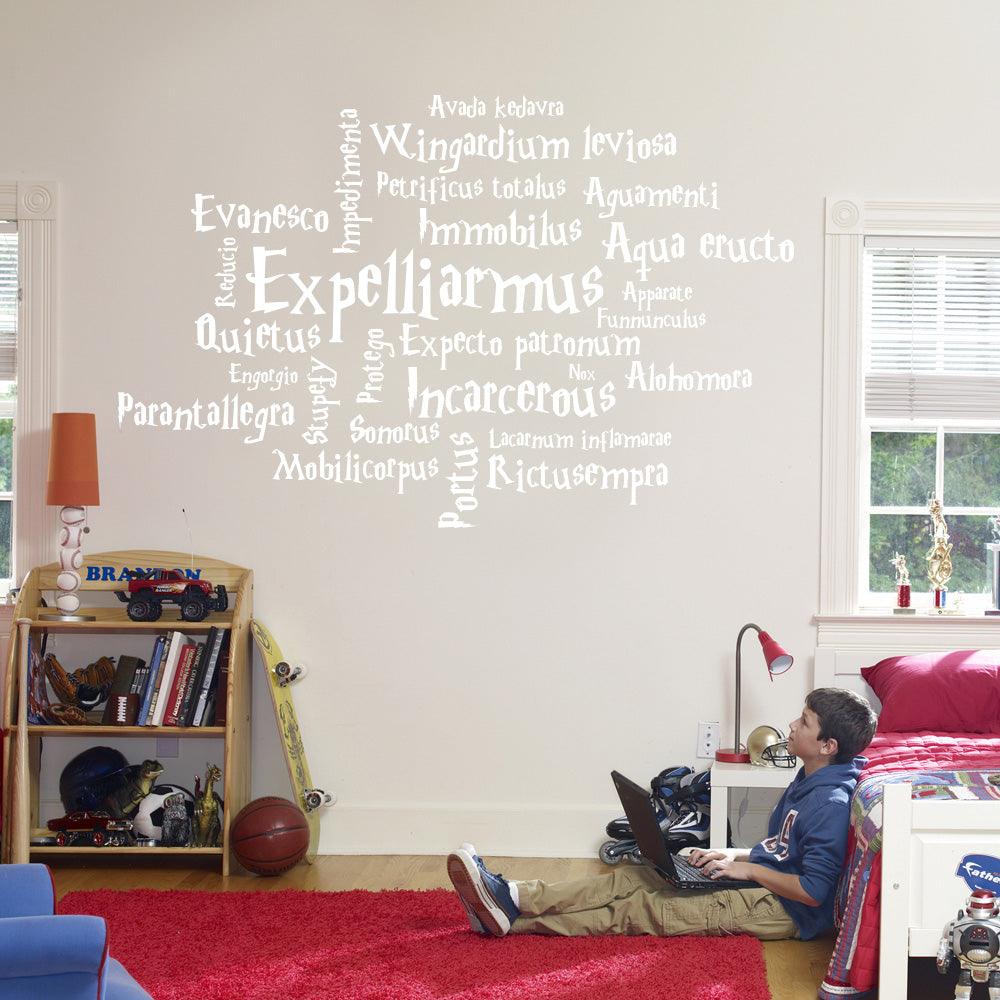 Harry Potter Spells Inspirational Quotes Wall Sticker Decal SQ113