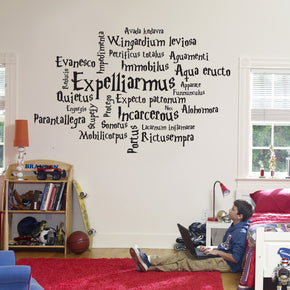 Harry Potter Spells Inspirational Quotes Wall Sticker Decal SQ113