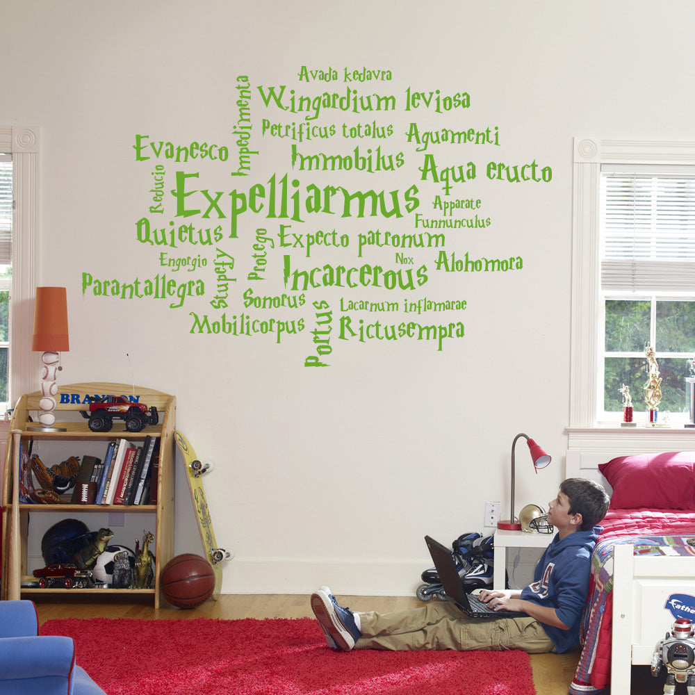 Harry Potter Spells Inspirational Quotes Wall Sticker Decal SQ113