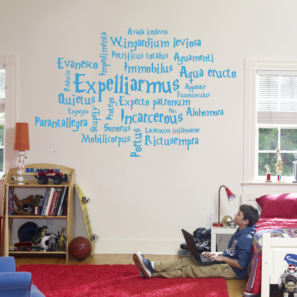 Harry Potter Spells Inspirational Quotes Wall Sticker Decal SQ113
