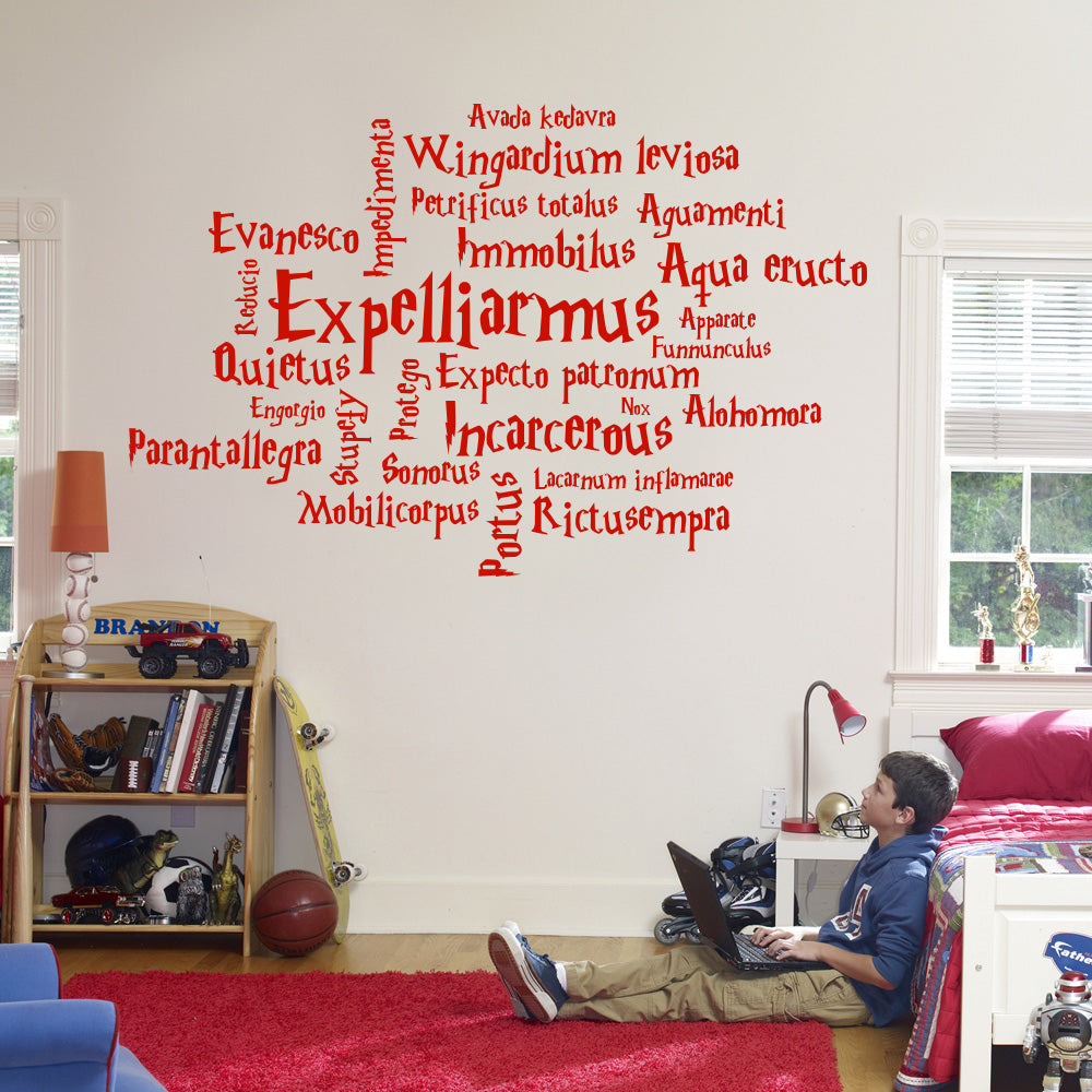 Harry Potter Spells Inspirational Quotes Wall Sticker Decal SQ113