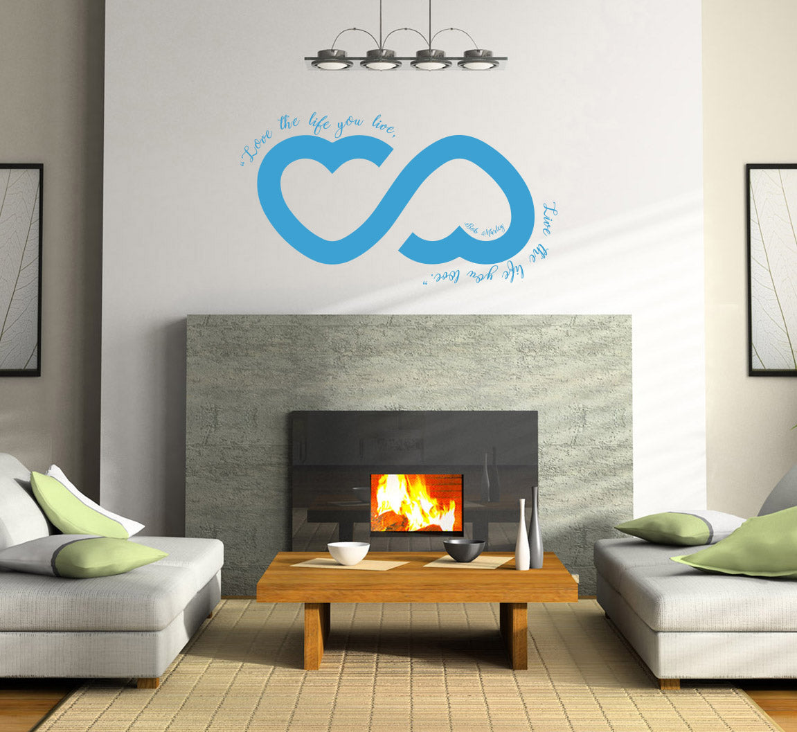 LOVE THE LIFE YOU LIVE Inspirational Quotes Wall Sticker Décalque SQ114