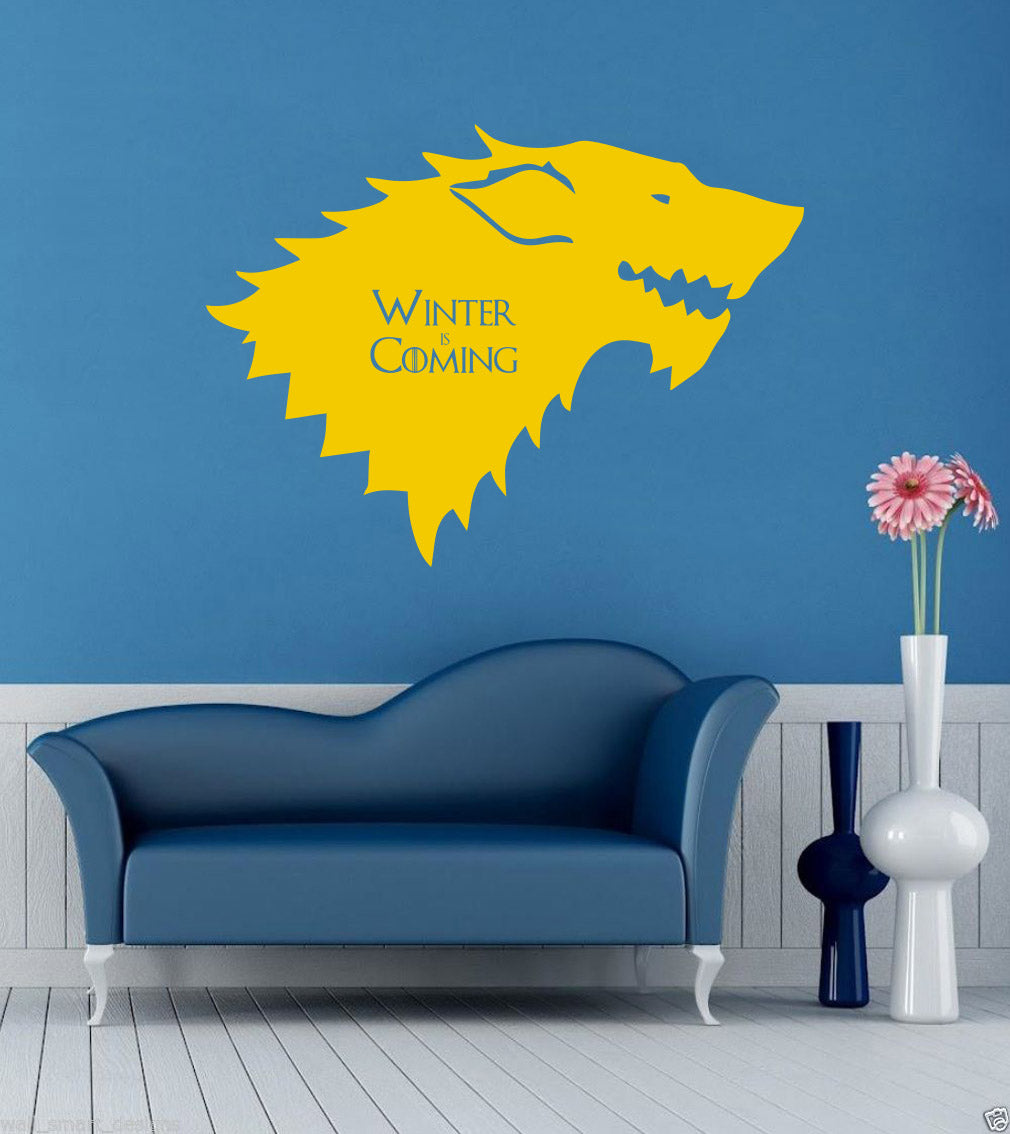 Winter Is Coming Inspirational Quotes Wall Sticker Décalque SQ117