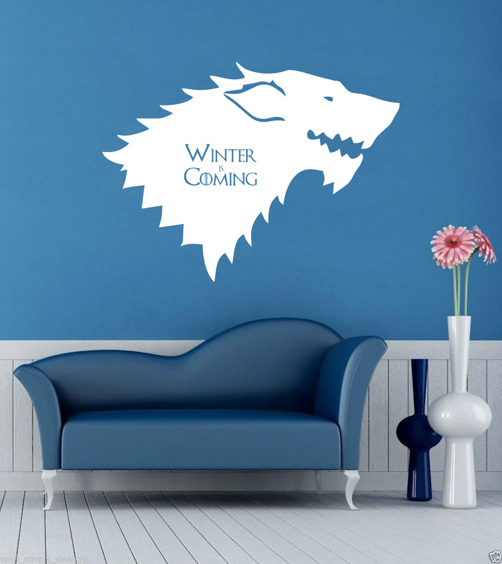 Winter Is Coming Inspirational Quotes Wall Sticker Décalque SQ117