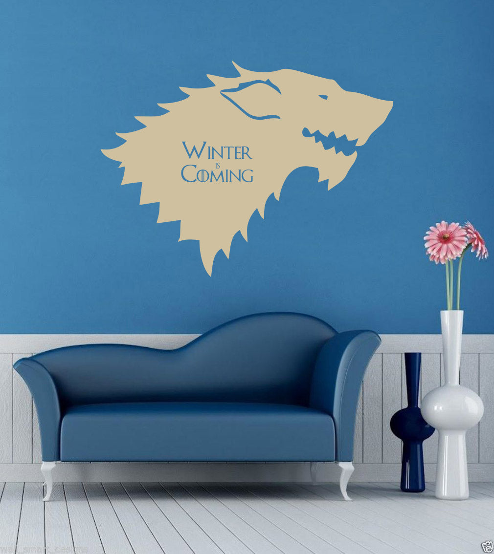 Winter Is Coming Inspirational Quotes Wall Sticker Décalque SQ117