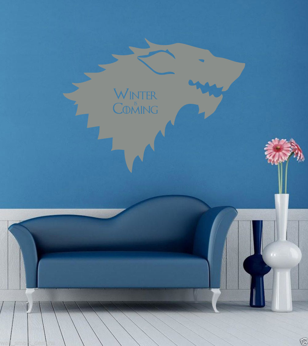 Winter Is Coming Inspirational Quotes Wall Sticker Décalque SQ117