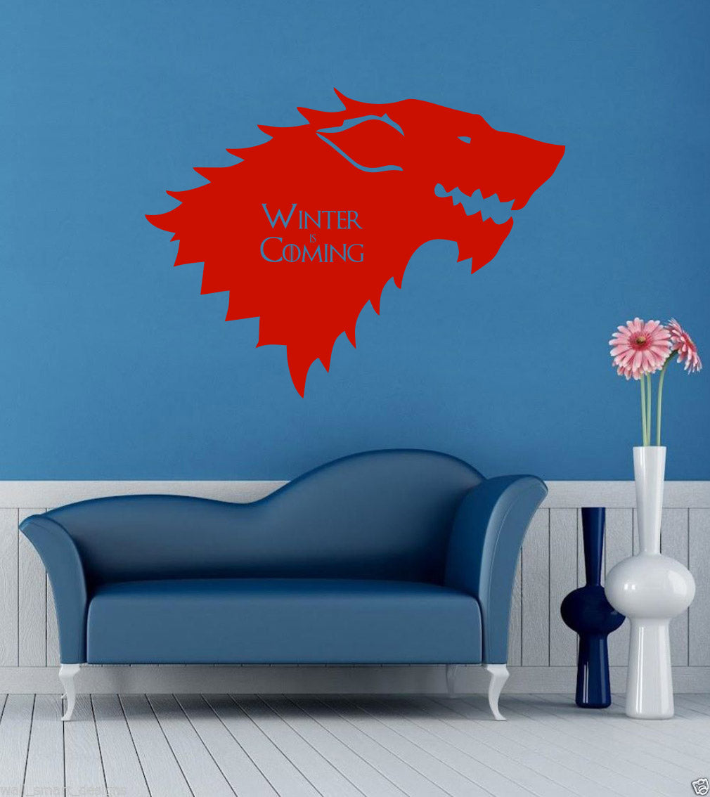 Winter Is Coming Inspirational Quotes Wall Sticker Décalque SQ117