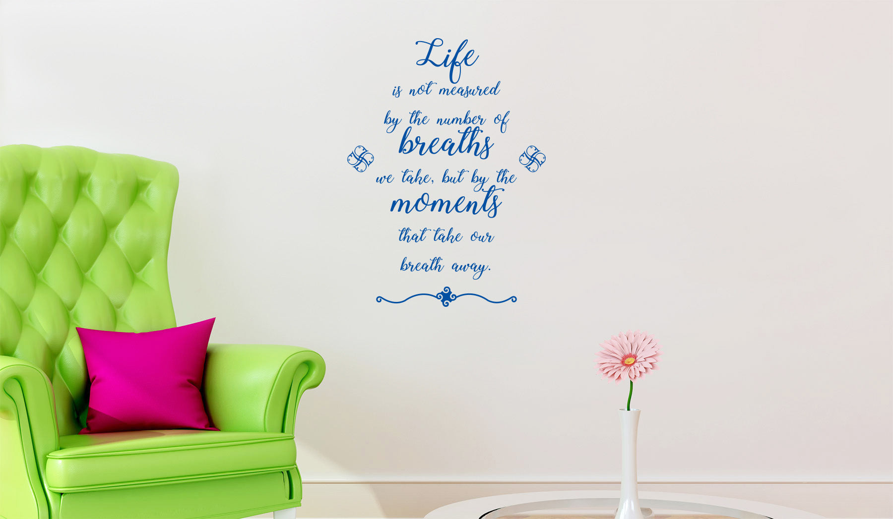 Life Breaths Moments Inspirational Quotes Wall Sticker Décalque SQ121