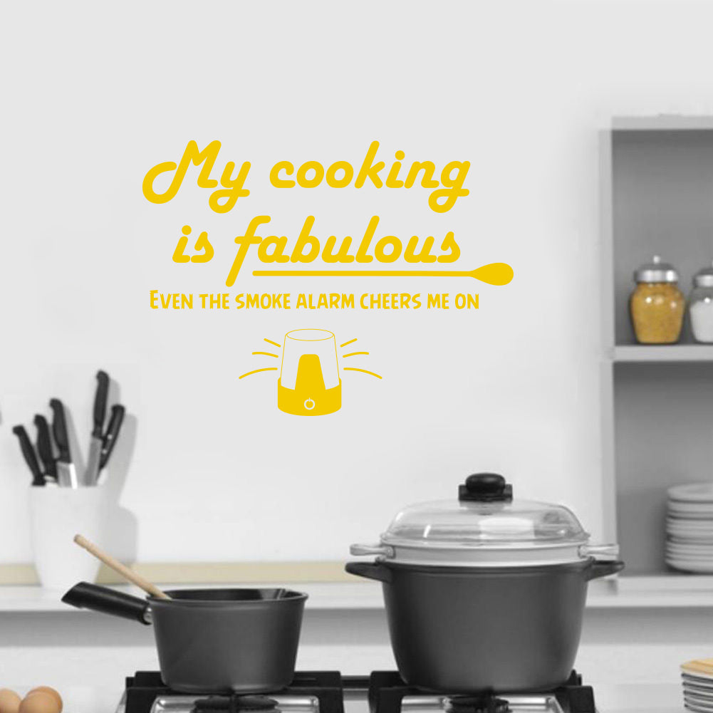 My Cooking Is Fabulous Inspirational Quotes Wall Sticker Decal SQ122