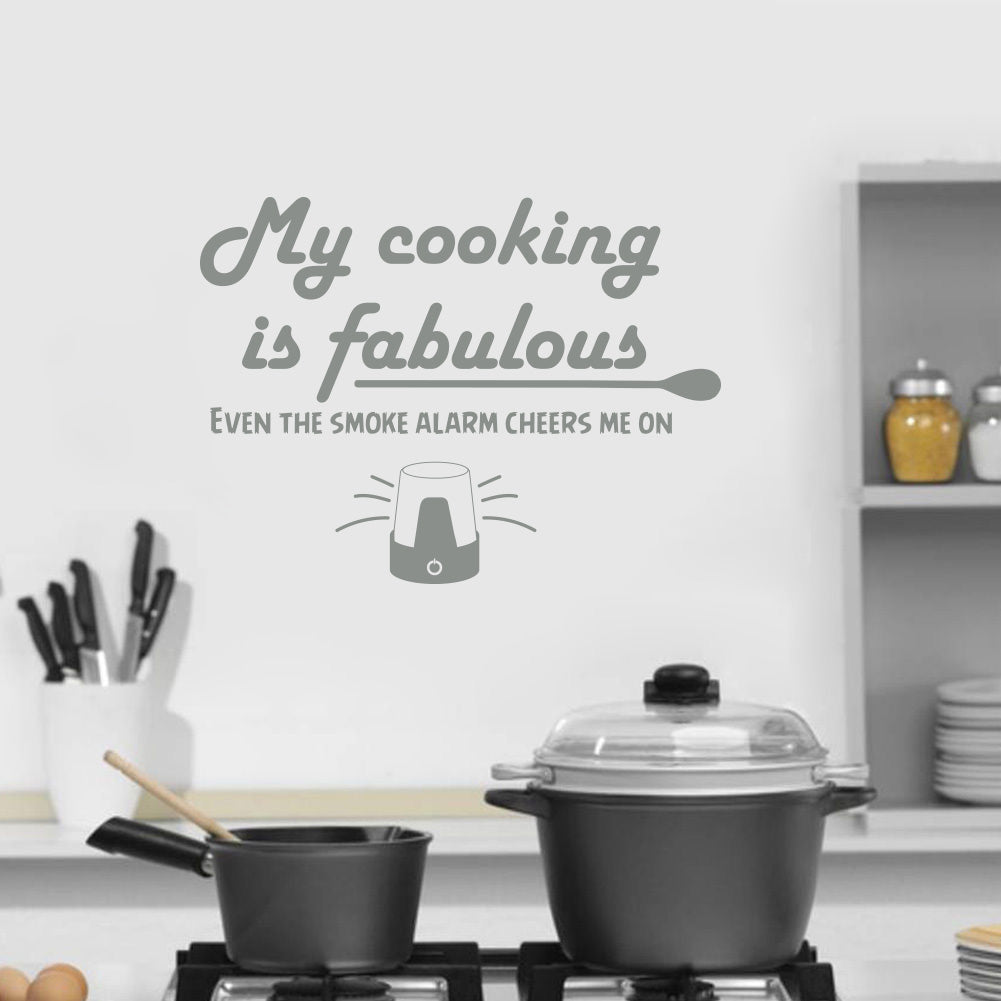 My Cooking Is Fabulous Inspirational Quotes Wall Sticker Decal SQ122