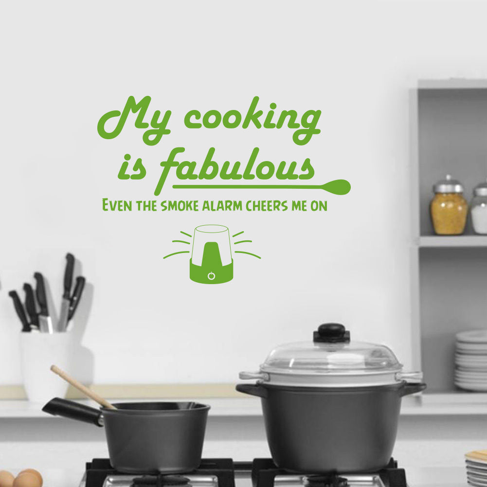 My Cooking Is Fabulous Inspirational Quotes Wall Sticker Decal SQ122