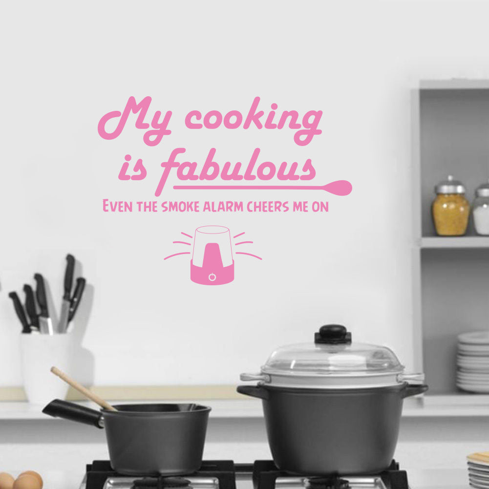 My Cooking Is Fabulous Inspirational Quotes Wall Sticker Decal SQ122