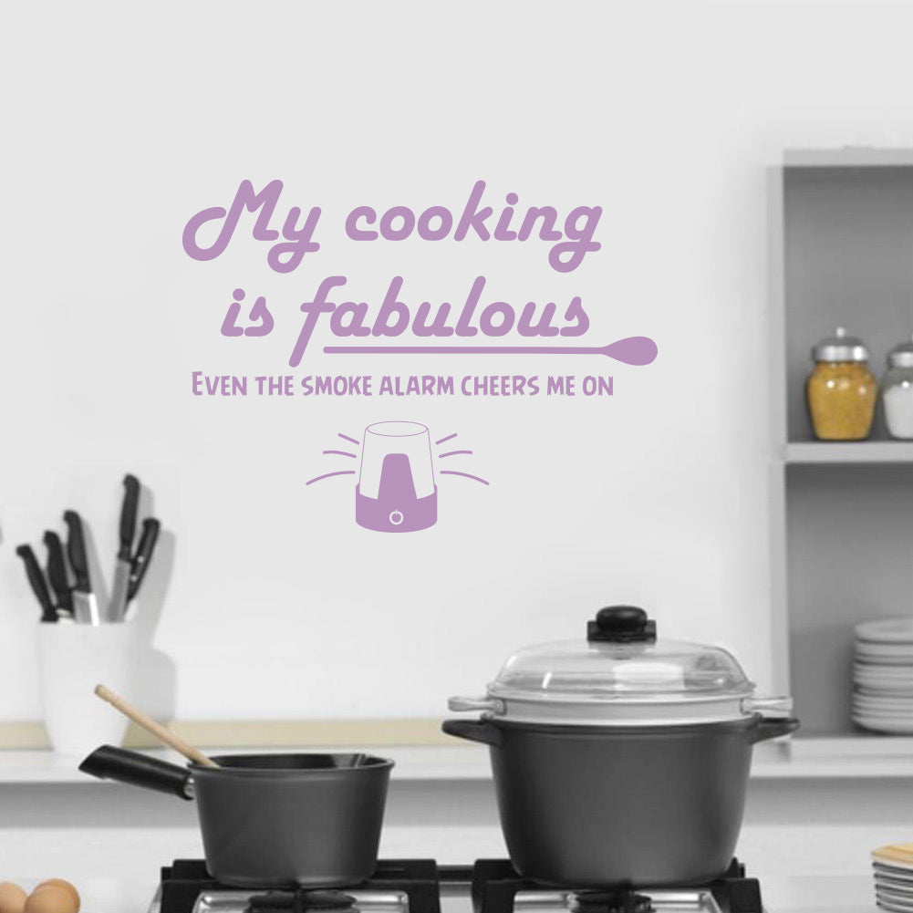 My Cooking Is Fabulous Inspirational Quotes Wall Sticker Decal SQ122