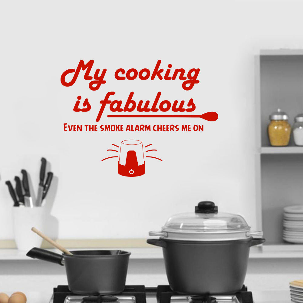My Cooking Is Fabulous Inspirational Quotes Wall Sticker Decal SQ122