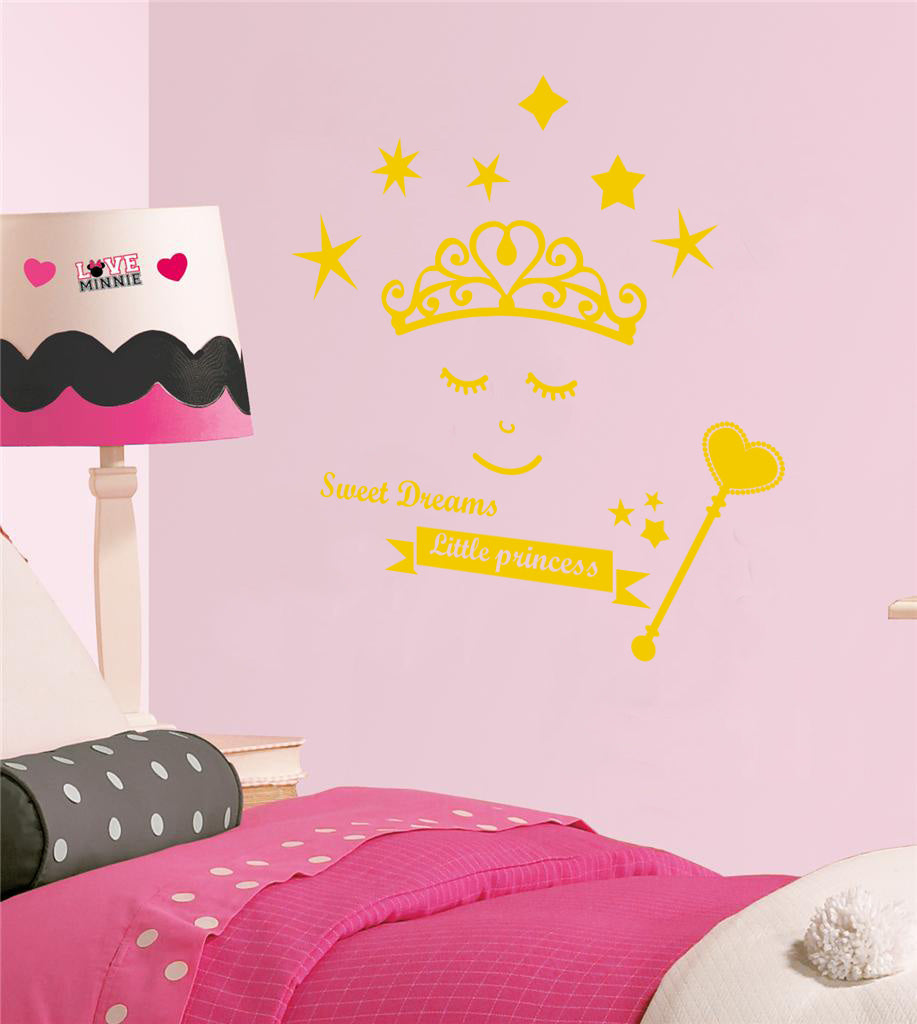Sweet Dreams petite princesse citations inspirantes sticker mural autocollant SQ124
