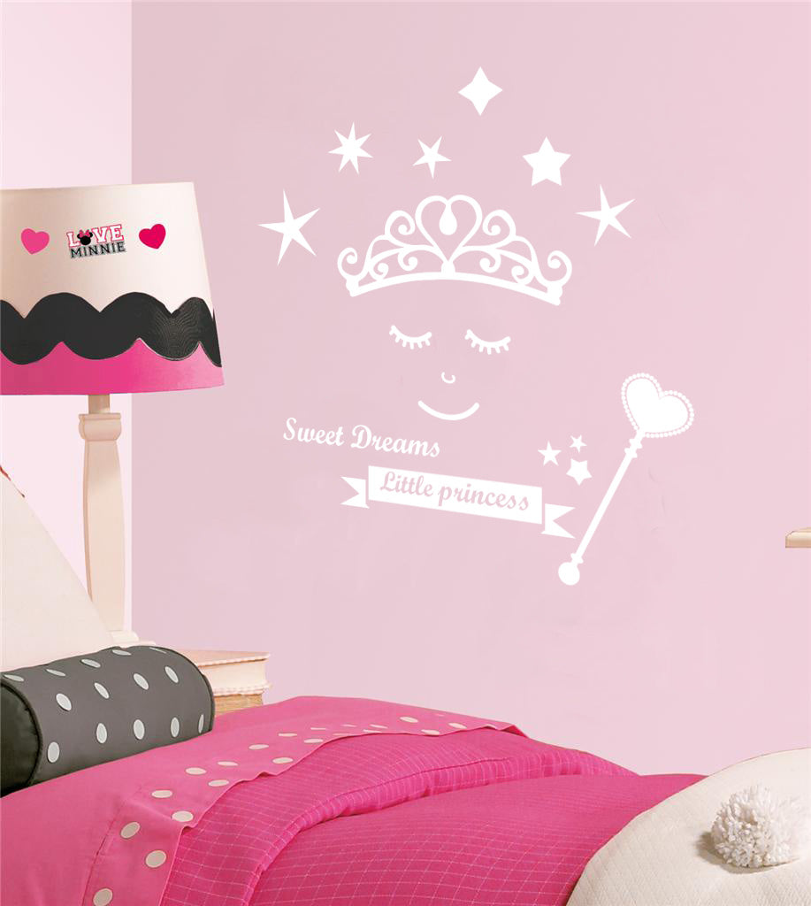Sweet Dreams petite princesse citations inspirantes sticker mural autocollant SQ124