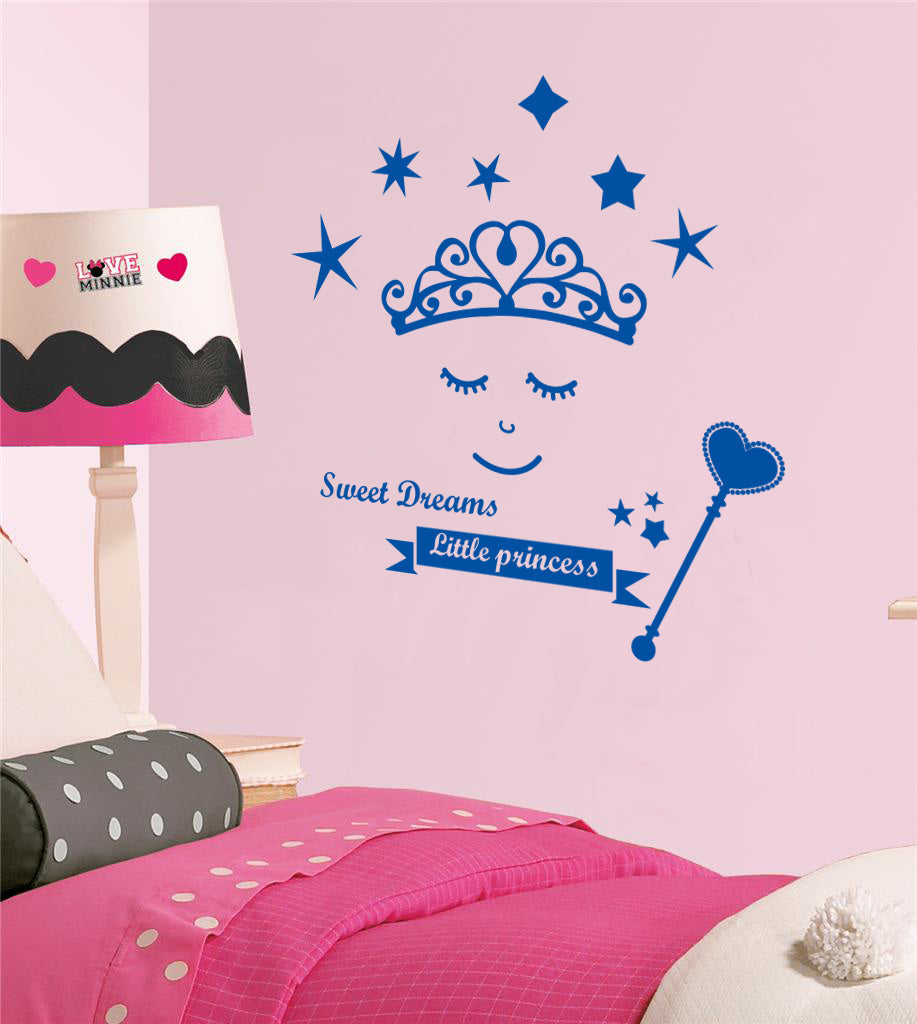 Sweet Dreams petite princesse citations inspirantes sticker mural autocollant SQ124