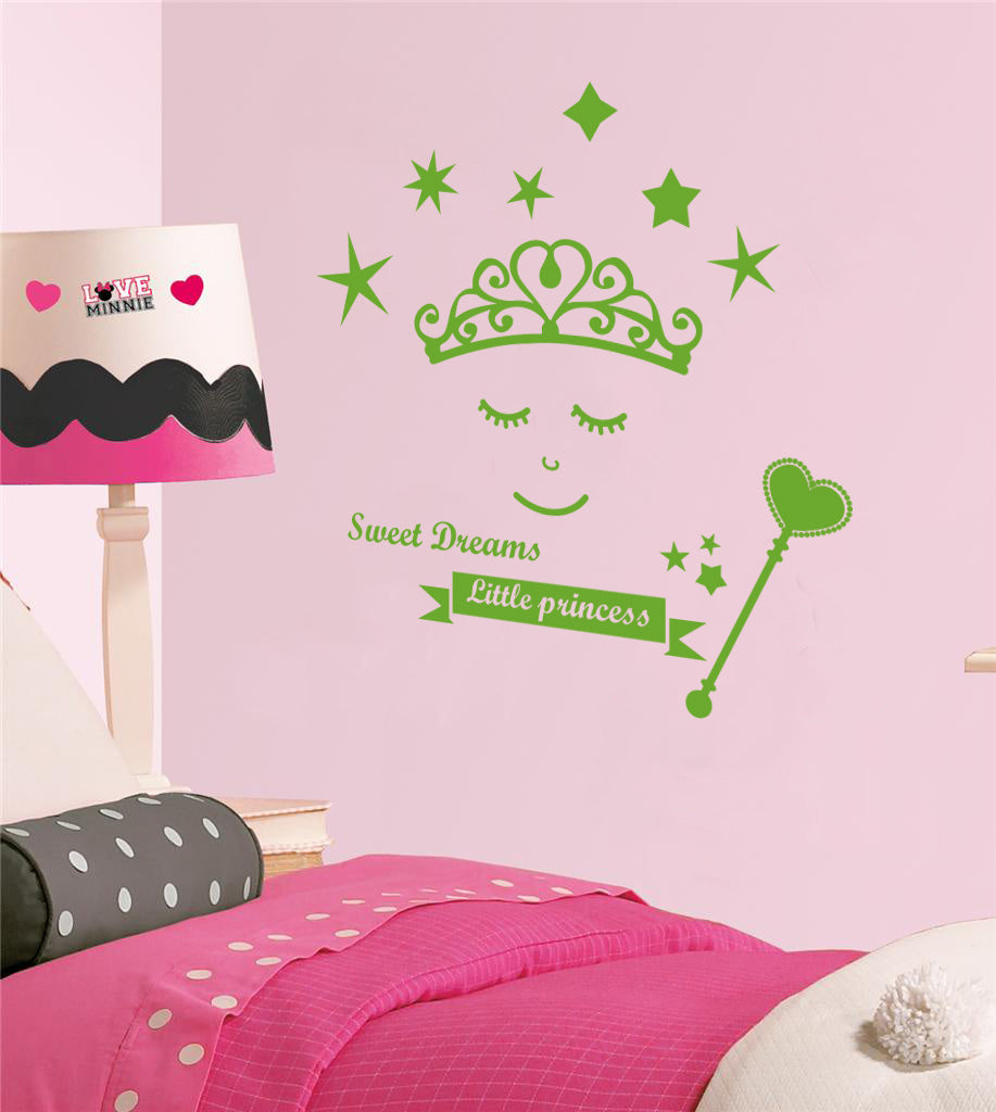Sweet Dreams petite princesse citations inspirantes sticker mural autocollant SQ124
