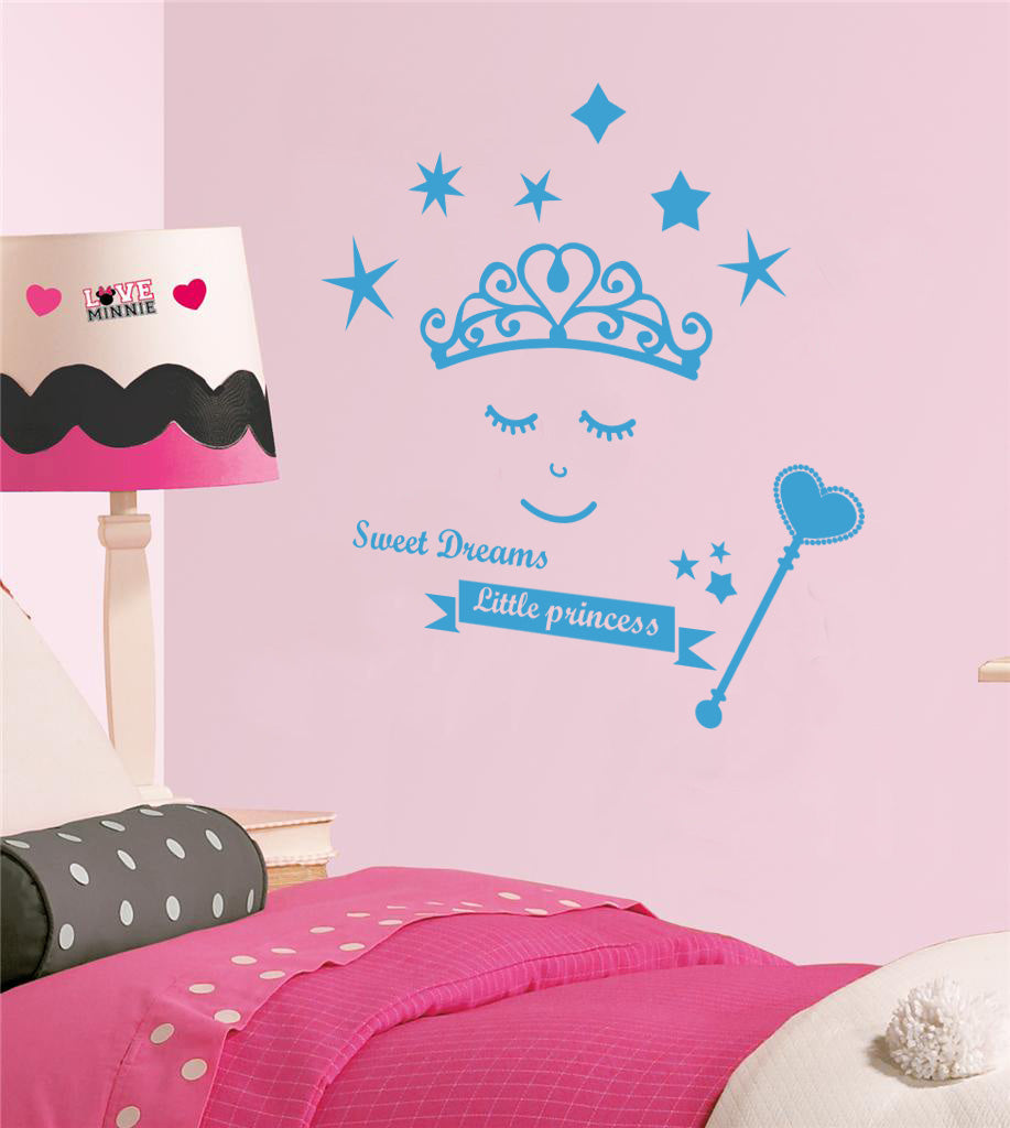 Sweet Dreams petite princesse citations inspirantes sticker mural autocollant SQ124