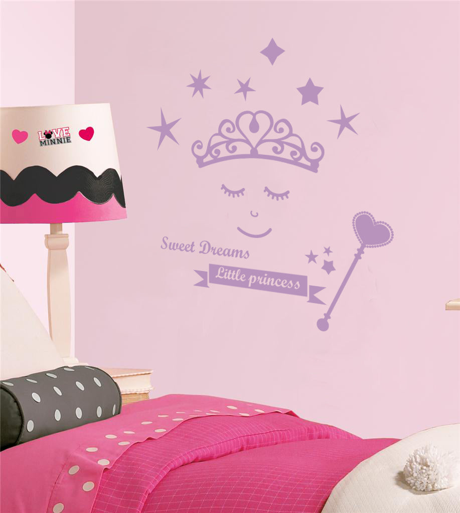 Sweet Dreams petite princesse citations inspirantes sticker mural autocollant SQ124