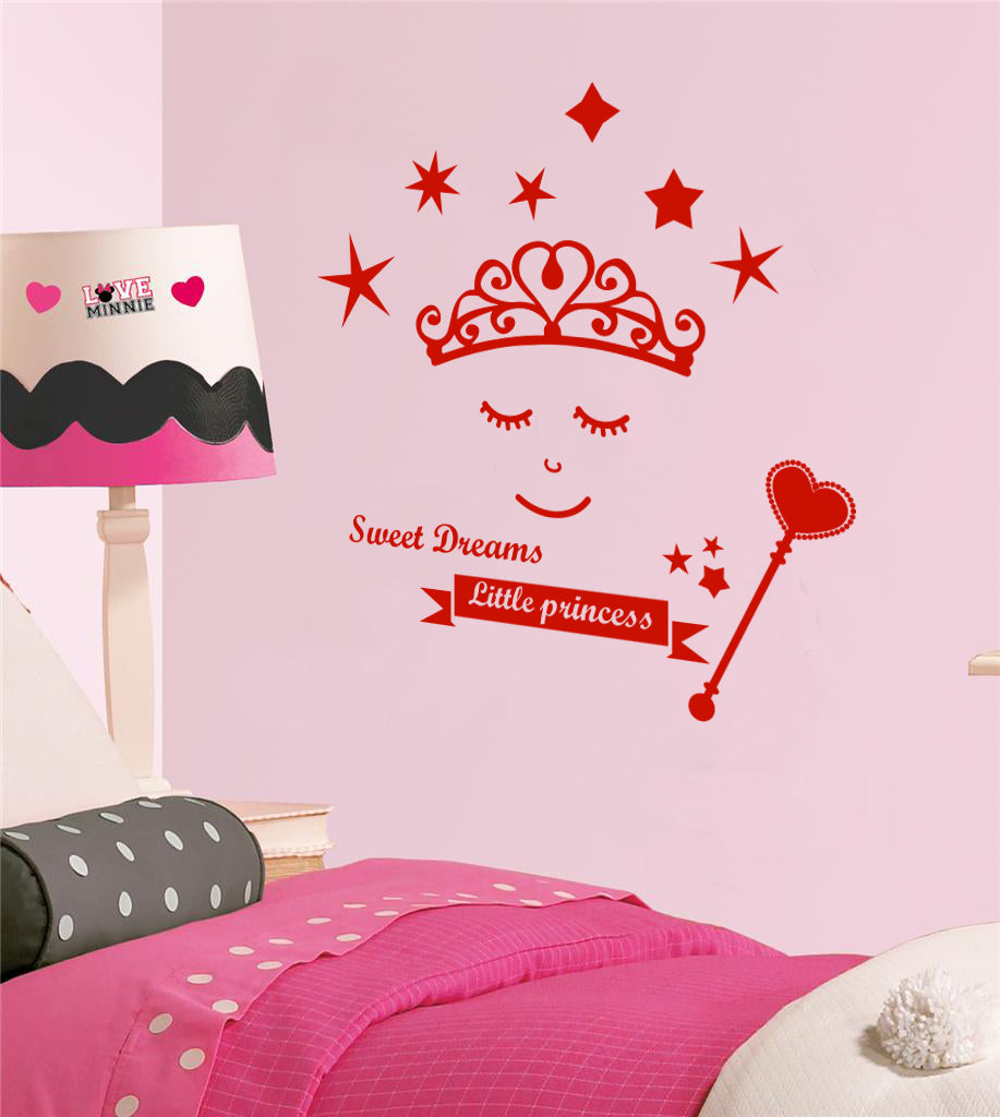 Sweet Dreams petite princesse citations inspirantes sticker mural autocollant SQ124