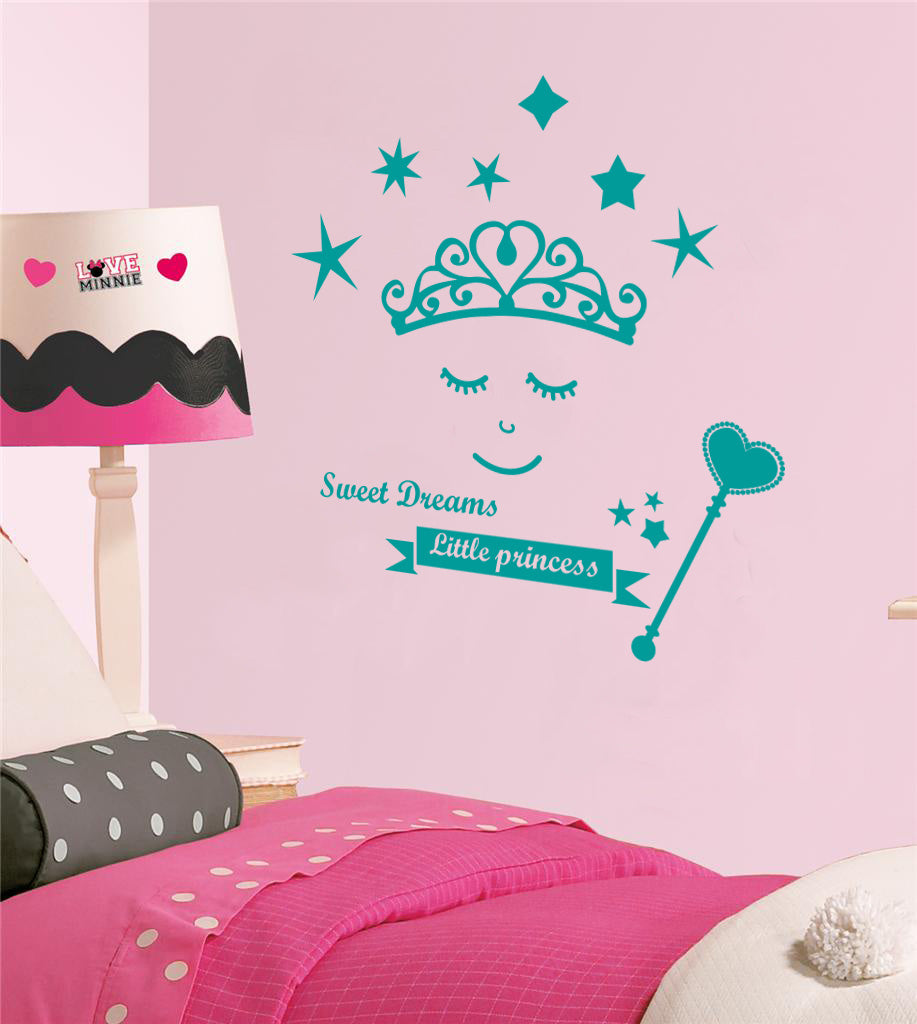 Sweet Dreams petite princesse citations inspirantes sticker mural autocollant SQ124