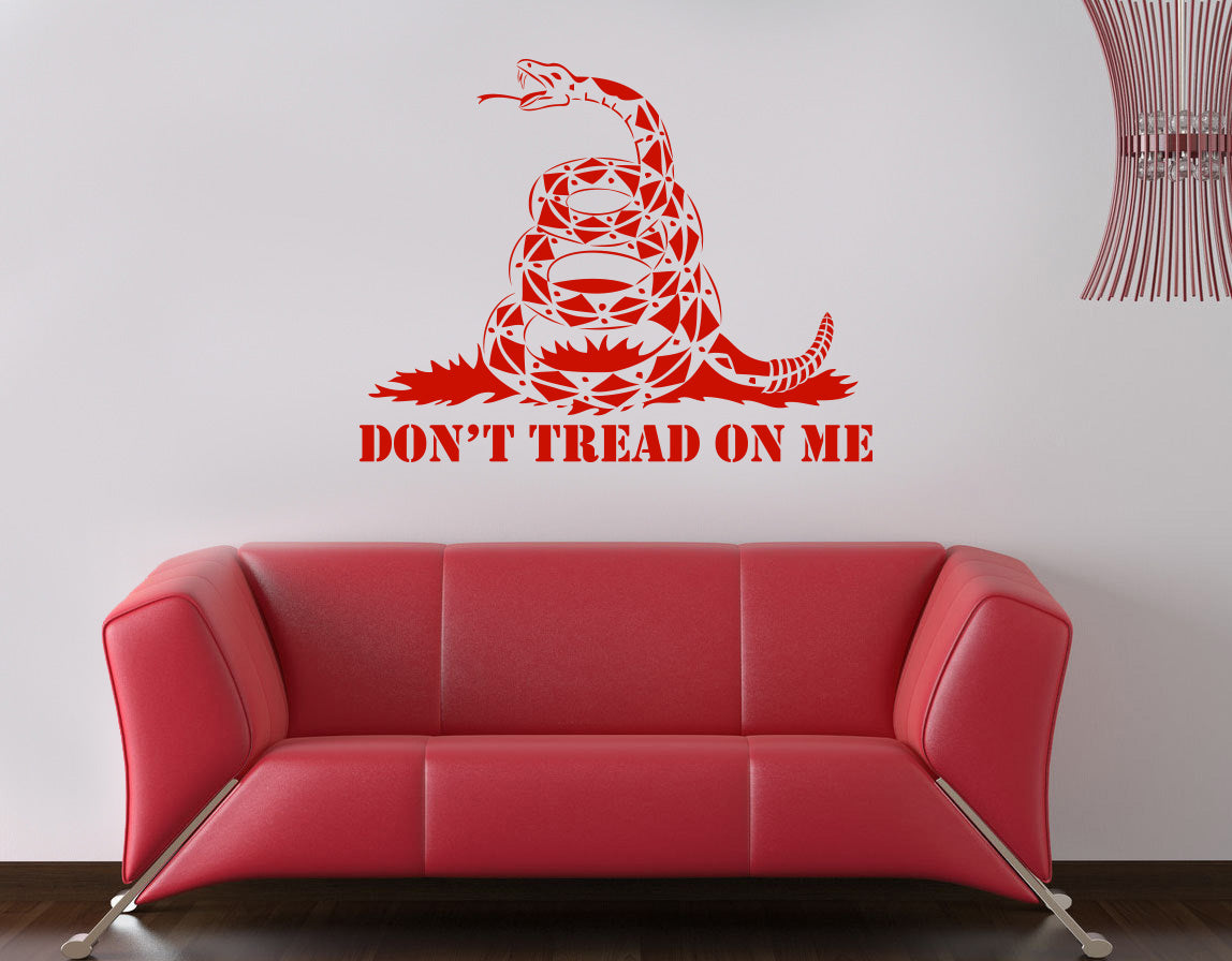 Don't Tread On Me Inspirational Quotes Wall Sticker Decal SQ125