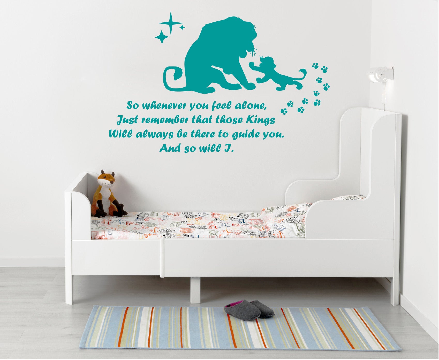 Chaque fois que vous vous sentez seul roi Lion citations inspirantes sticker mural autocollant SQ134