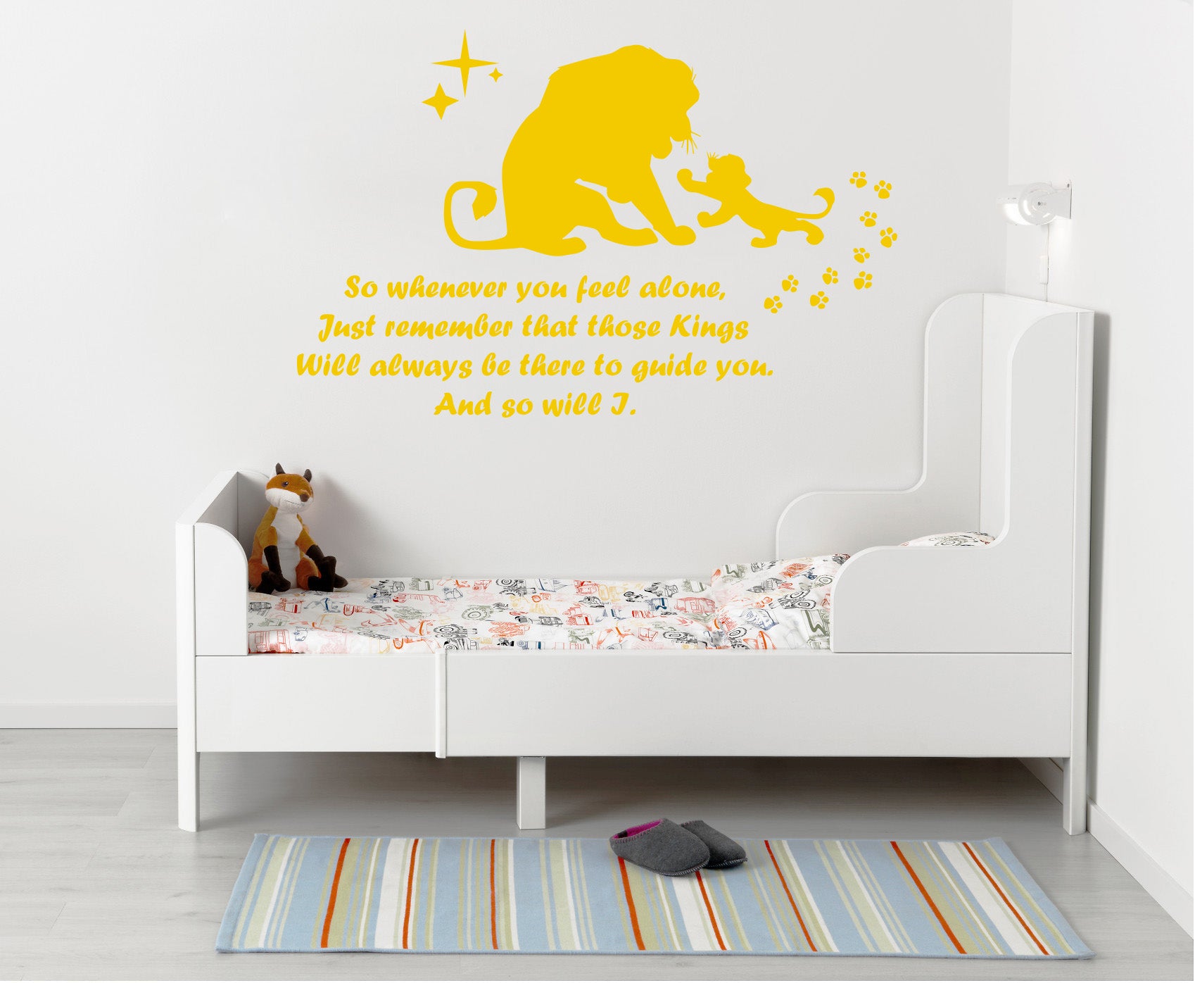 Chaque fois que vous vous sentez seul roi Lion citations inspirantes sticker mural autocollant SQ134