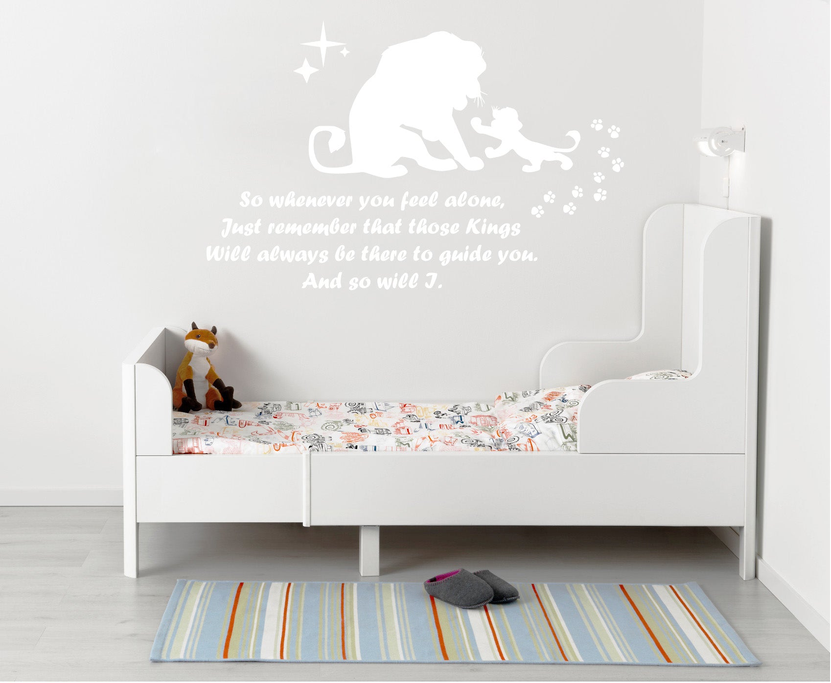 Chaque fois que vous vous sentez seul roi Lion citations inspirantes sticker mural autocollant SQ134