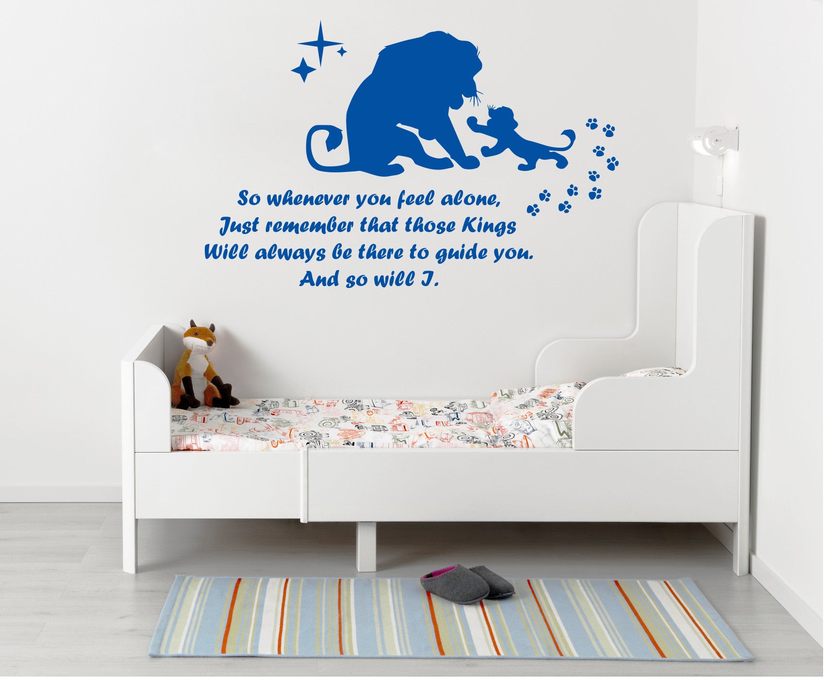 Chaque fois que vous vous sentez seul roi Lion citations inspirantes sticker mural autocollant SQ134