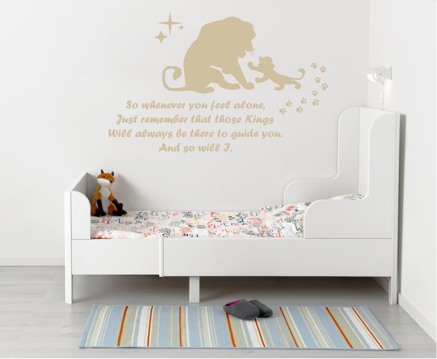 Chaque fois que vous vous sentez seul roi Lion citations inspirantes sticker mural autocollant SQ134