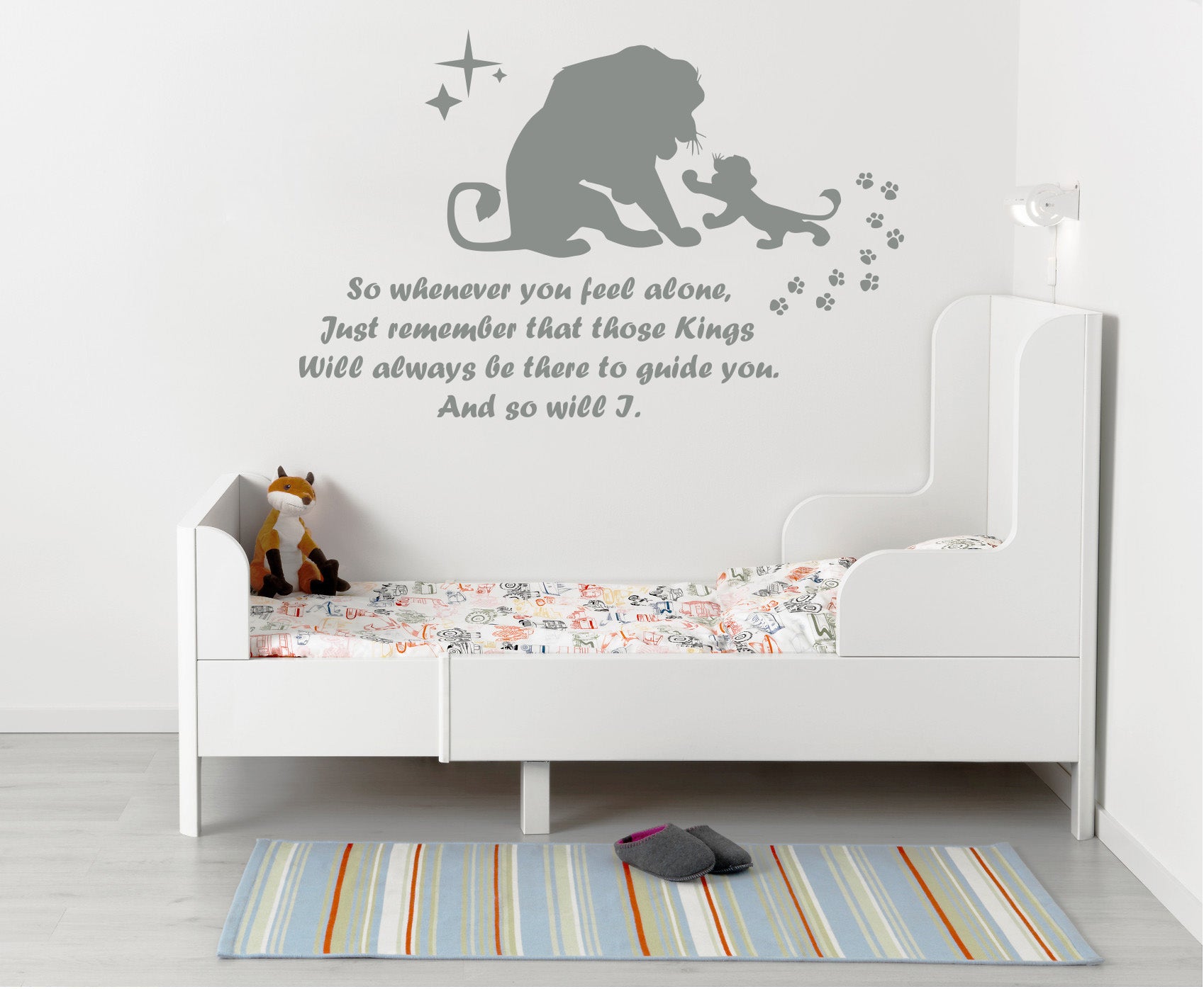 Chaque fois que vous vous sentez seul roi Lion citations inspirantes sticker mural autocollant SQ134