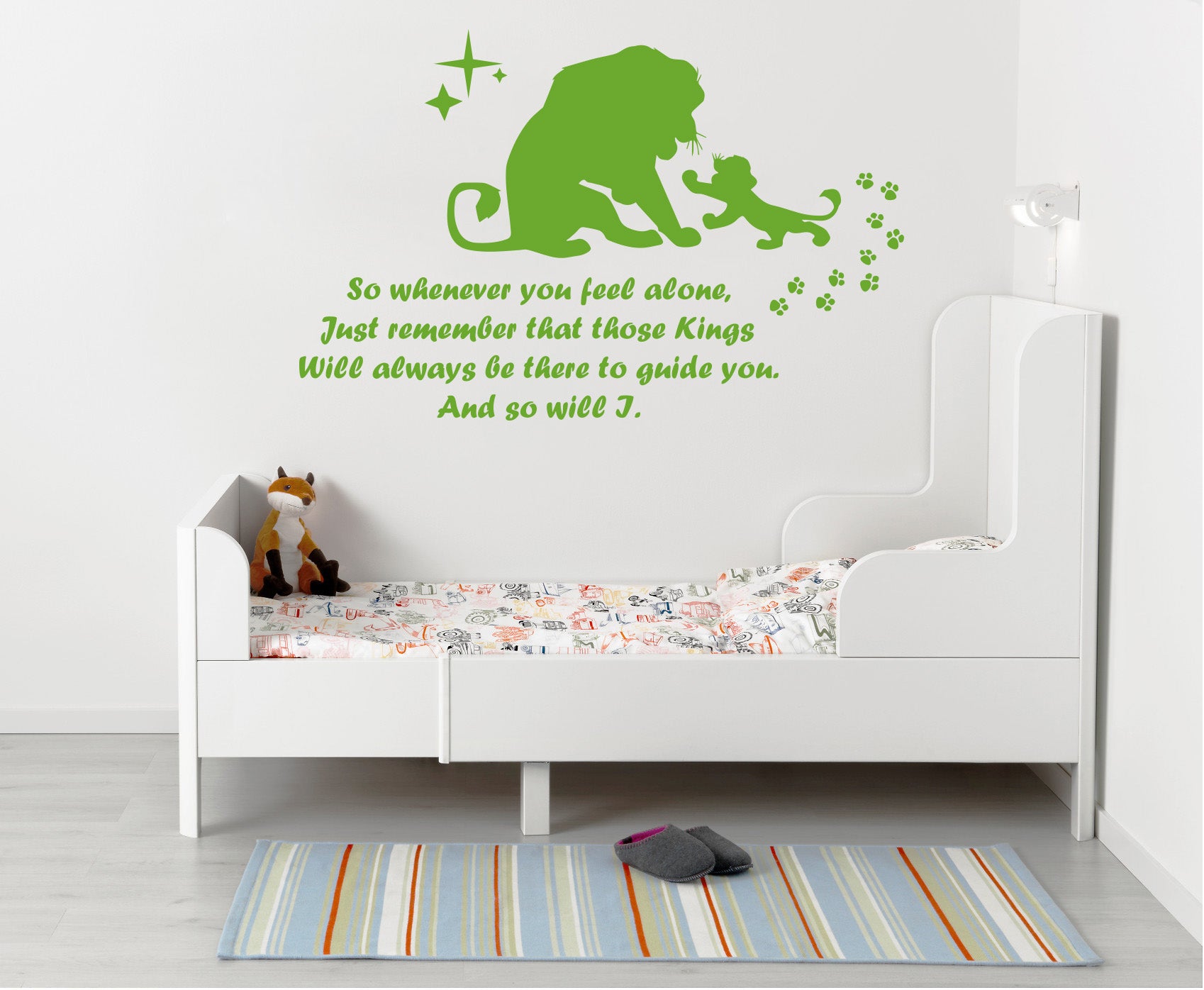Chaque fois que vous vous sentez seul roi Lion citations inspirantes sticker mural autocollant SQ134