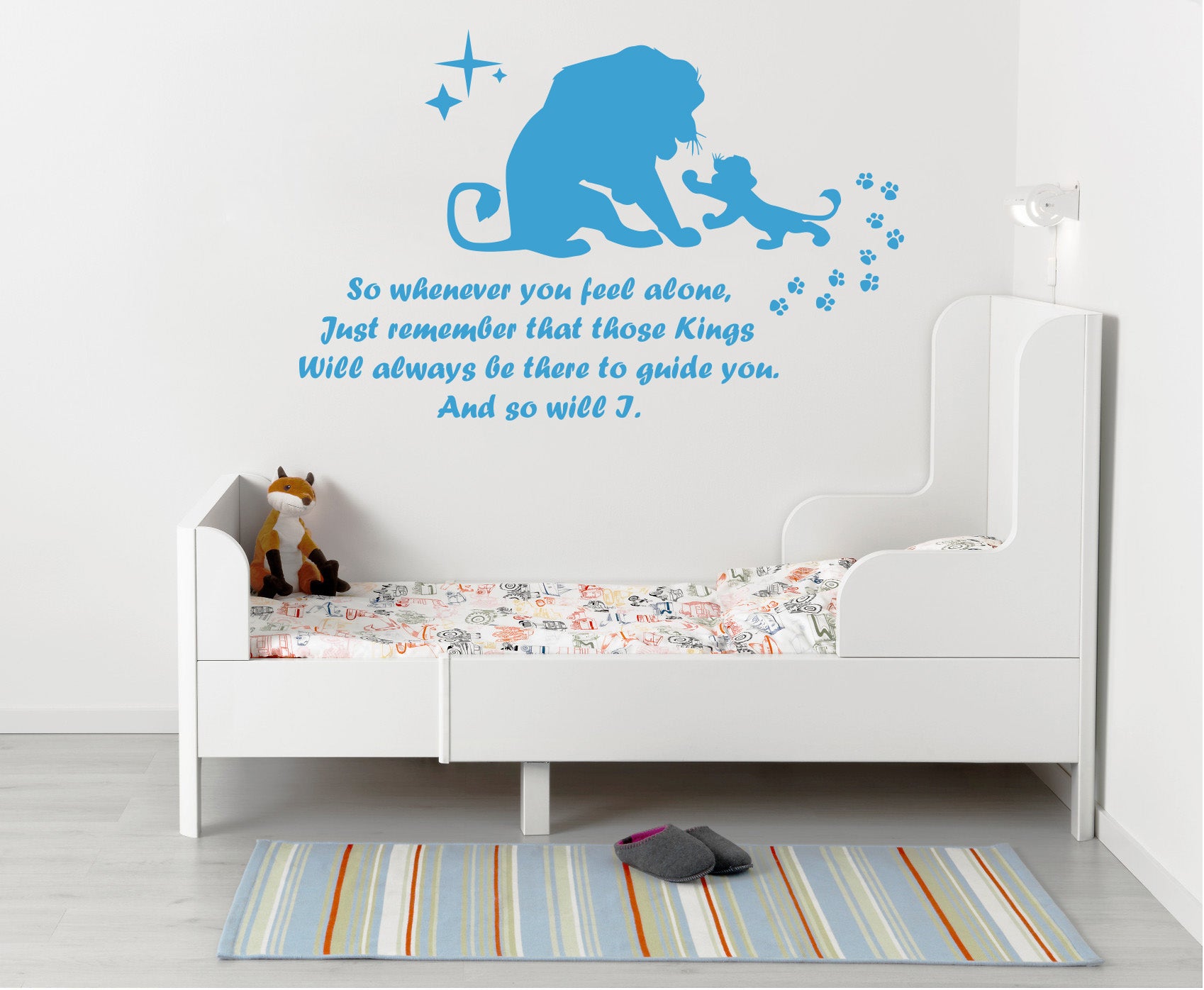 Chaque fois que vous vous sentez seul roi Lion citations inspirantes sticker mural autocollant SQ134
